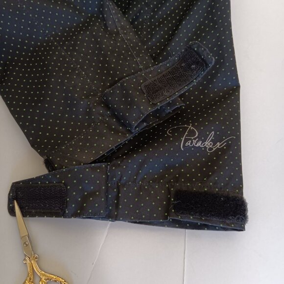 Paradox Women's Black Green Polka Dot Rain Jacket Size S - Picture 11 of 16